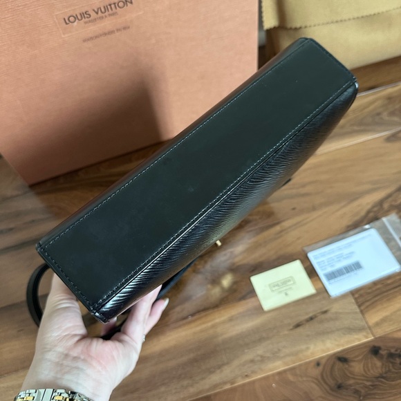 Louis Vuitton Vintage Leather Black Opera Sparta Purse EUC - Picture 7 of 9